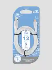 3142 Кабель CU-3142  USB A - 8pin, TPE,  2,4А , 1,2 m,  GAL, цвет белый