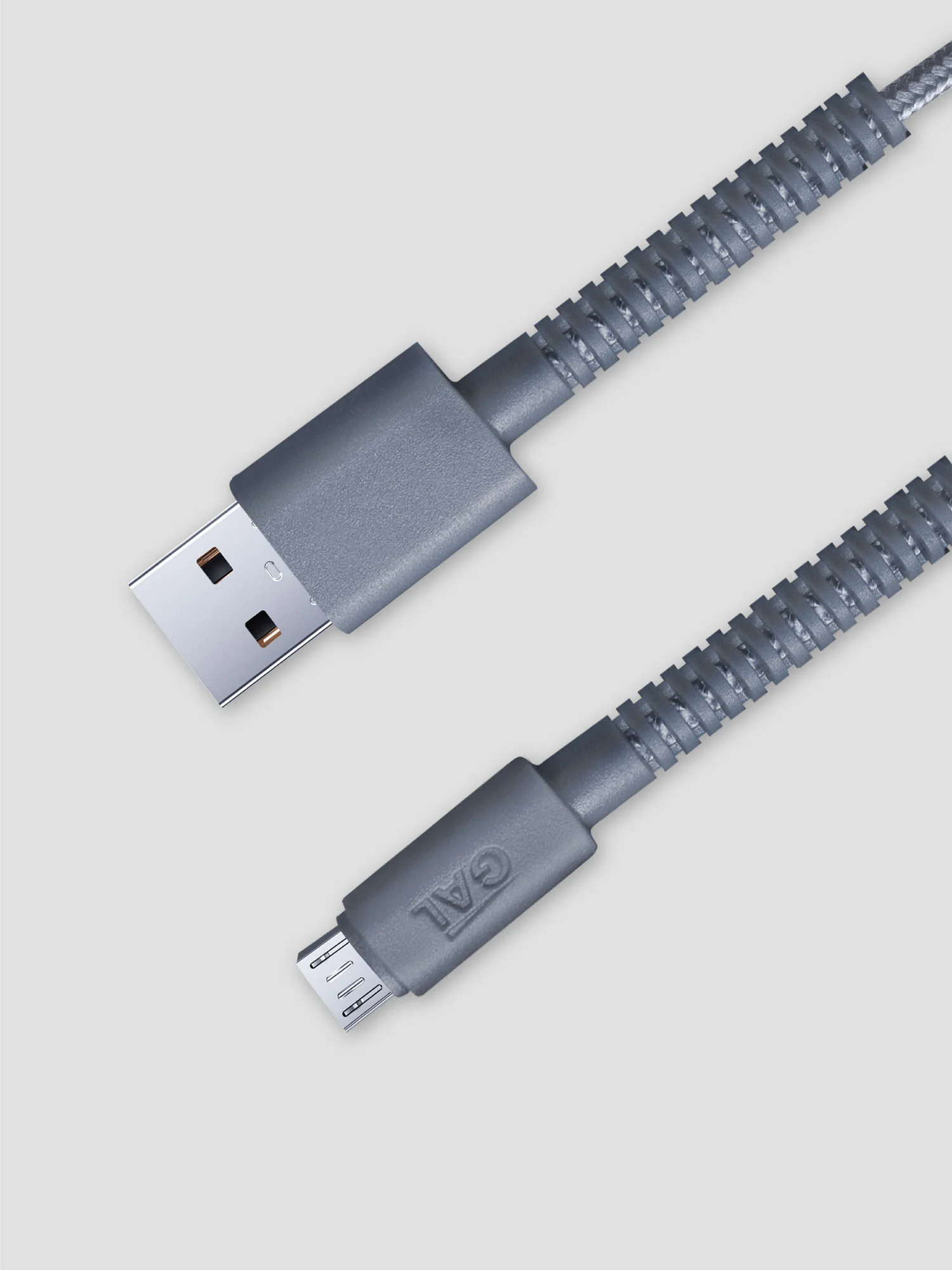 2646 Кабель нейлон USB A - micro USB B 2А L=2 m GAL