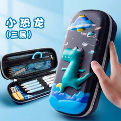 Детский  3D пенал для мальчиков и девочек. Космос. Русалочка. Динозаврик