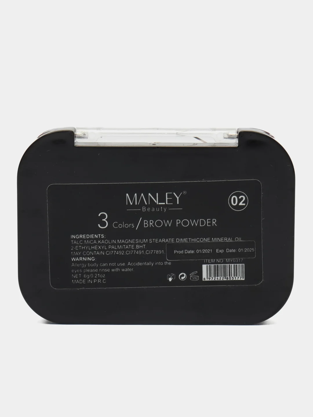 Тени для бровей 3 в 1 Manley