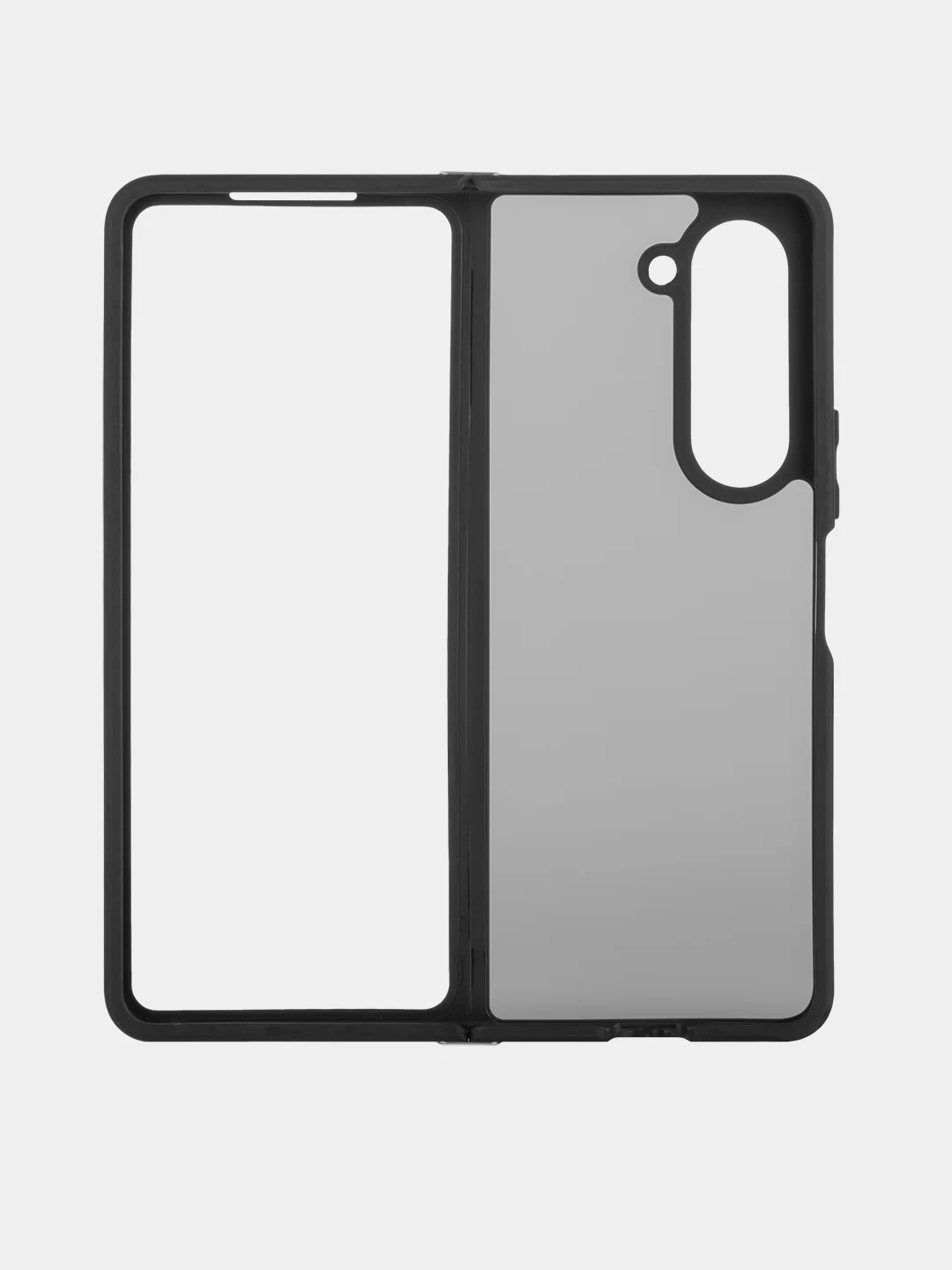 Черный чехол для Samsung Galaxy Z Fold 5 пластиковый ROSCO противоударный, силиконовая окантовка