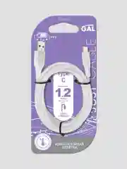 2143 Кабель CU-2143 USB A - Type C, TPE, 3А , 1,2 m, GAL, цвет белый