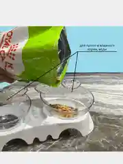Белый миска двойная со съемными чашами