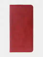 Красный чехол-книжка для Realme 12 (5G) из высококачественной искусственной кожи