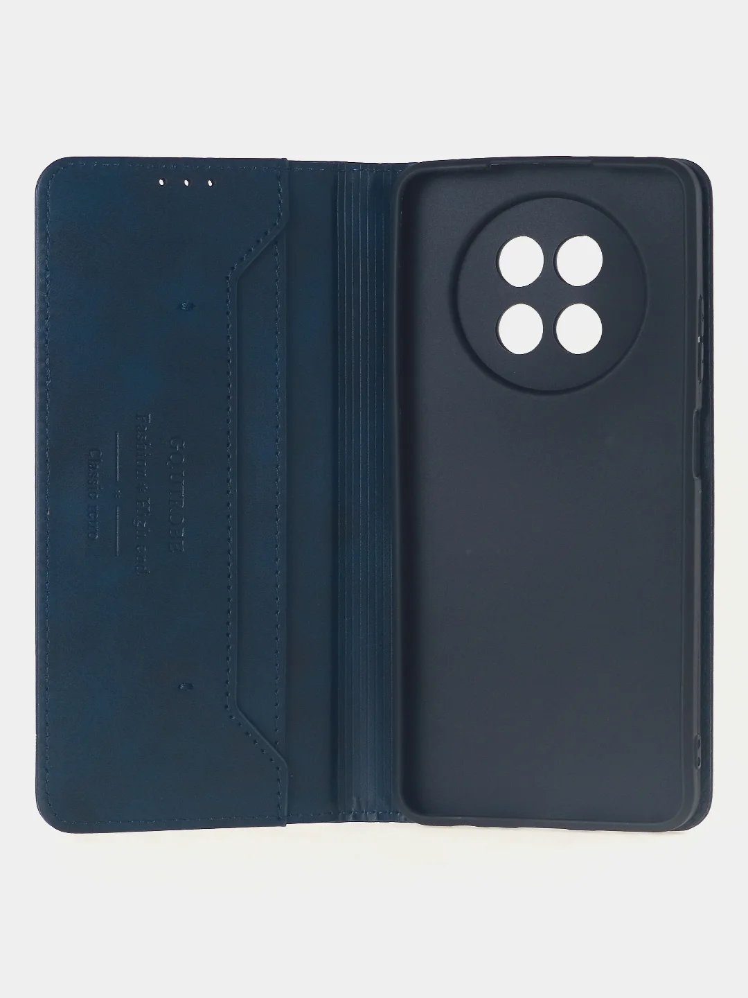 Синий чехол-книжка для Realme 12 (5G) из высококачественной искусственной кожи