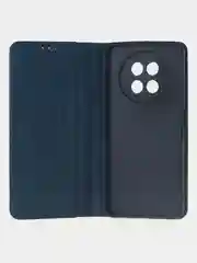 Синий чехол-книжка для Realme 12 (5G) из высококачественной искусственной кожи