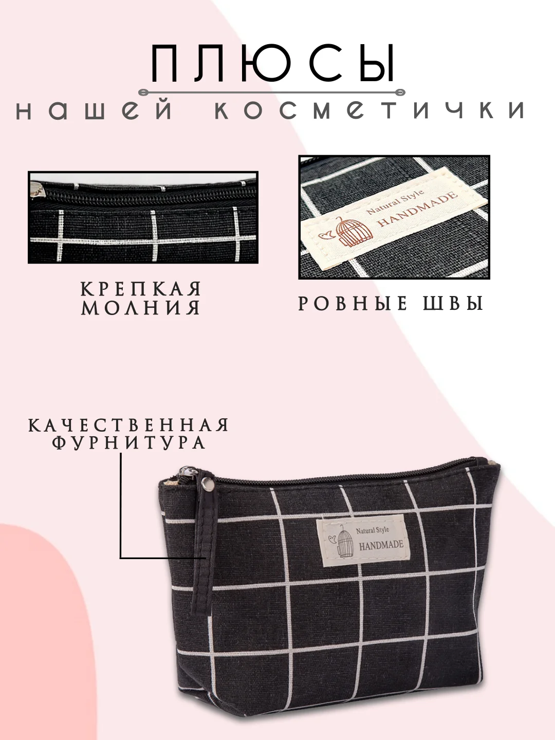 Синий косметичка женская, бьюти кейс для косметики, несессер женский