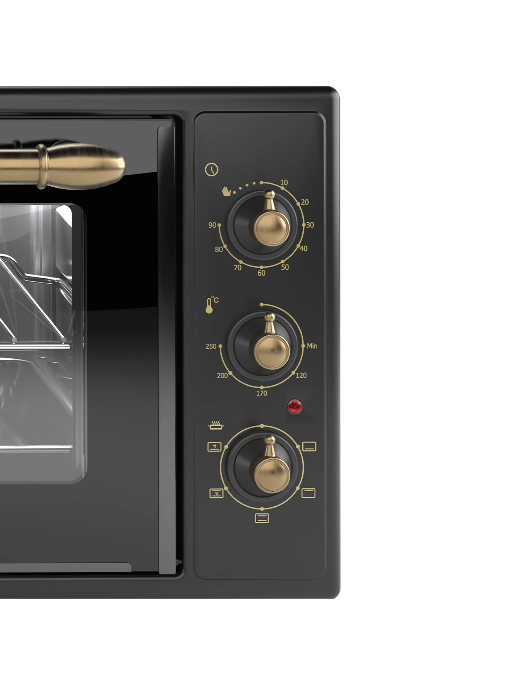 Черный электрическая мини-печь making Oasis everywhere M-50CBL