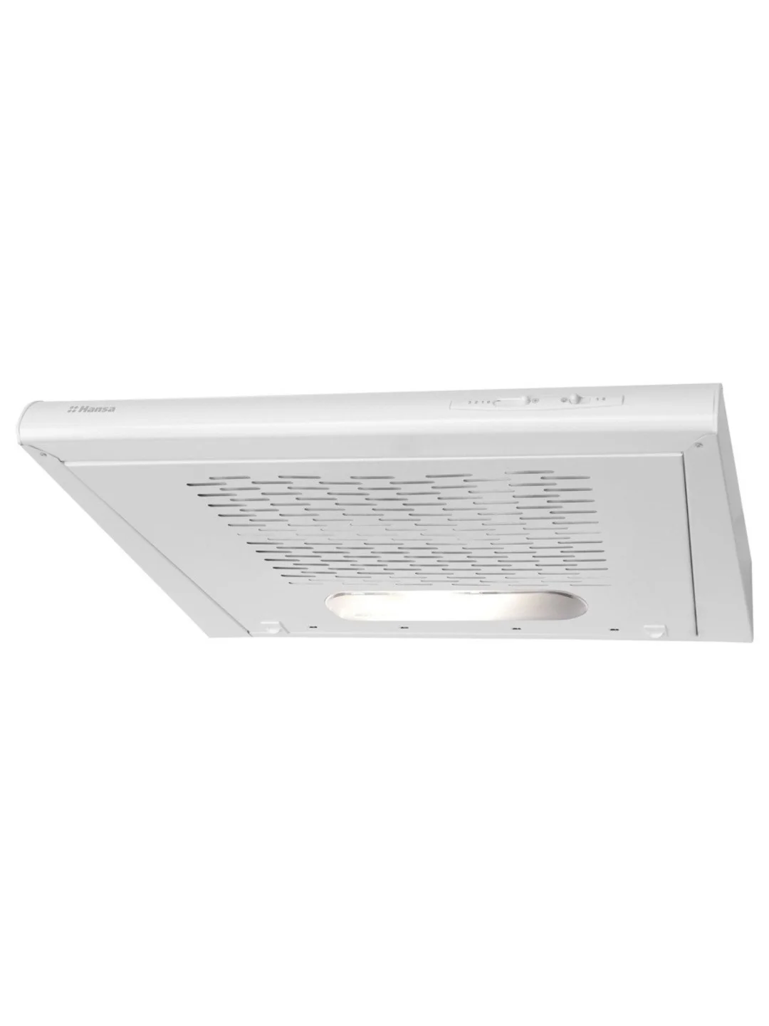 Белый вытяжка встраиваемая кухонная 60 см Hansa OSC6111WH, козырьковая