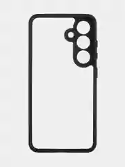 Прозрачный чехол для Samsung Galaxy S24, S24+ пластиковый ROSCO противоударный, силиконовая окантовка