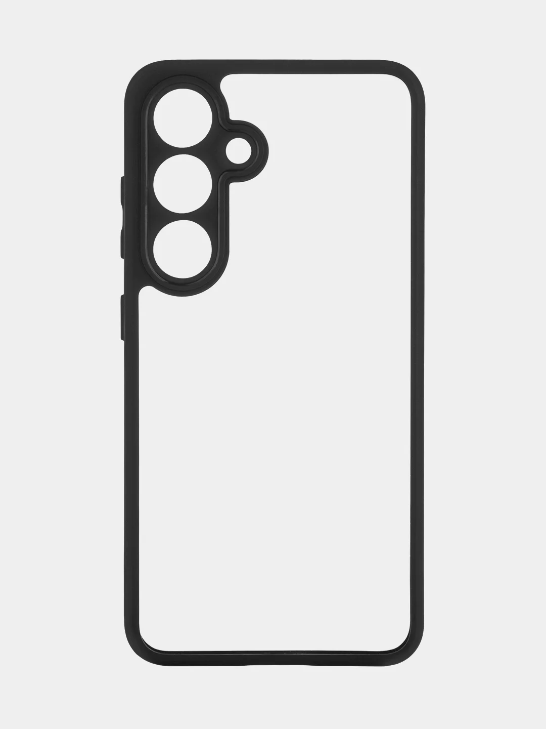 Прозрачный чехол для Samsung Galaxy S24, S24+ пластиковый ROSCO противоударный, силиконовая окантовка