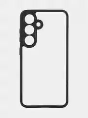 Прозрачный чехол для Samsung Galaxy S24, S24+ пластиковый ROSCO противоударный, силиконовая окантовка