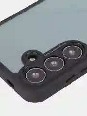 Прозрачный чехол для Samsung Galaxy S24, S24+ пластиковый ROSCO противоударный, силиконовая окантовка