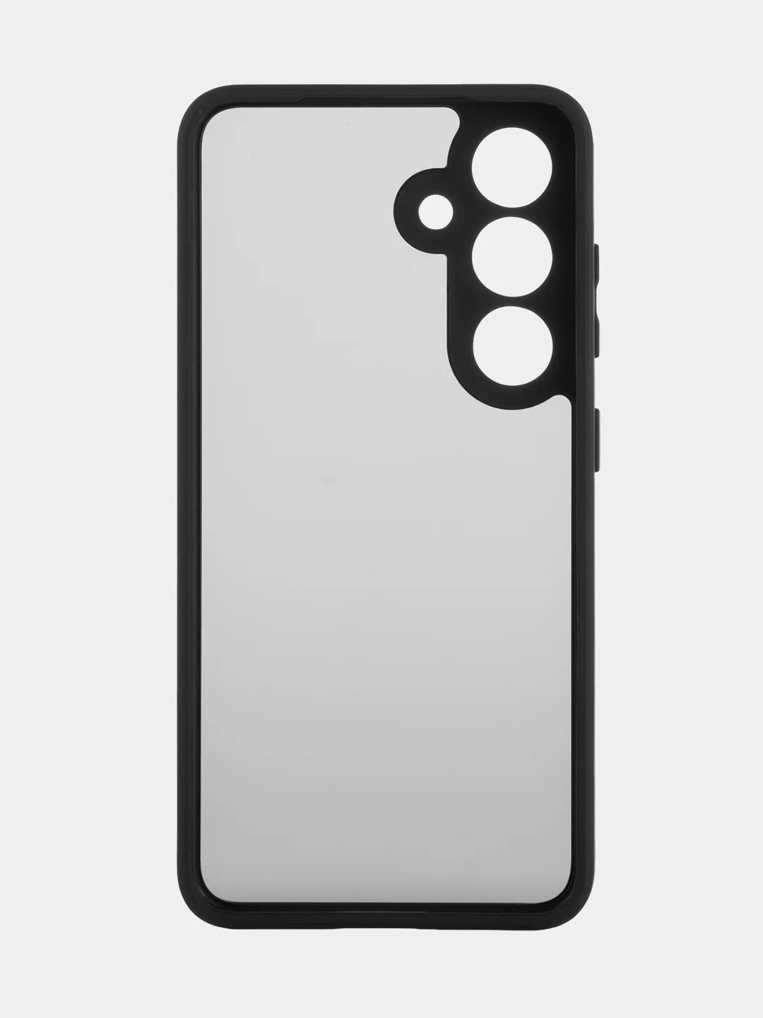 Черный чехол для Samsung Galaxy S24, S24+ пластиковый ROSCO противоударный, силиконовая окантовка