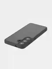 Черный чехол для Samsung Galaxy S24, S24+ пластиковый ROSCO противоударный, силиконовая окантовка