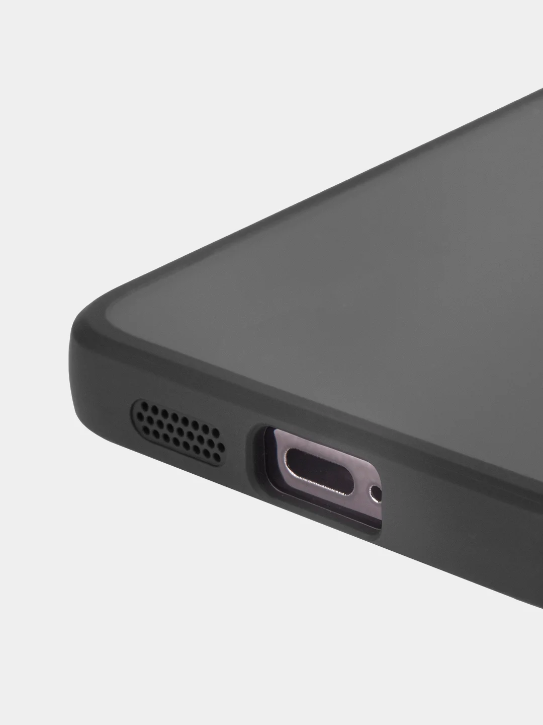Черный чехол для Samsung Galaxy S24, S24+ пластиковый ROSCO противоударный, силиконовая окантовка