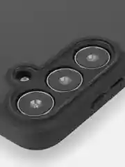 Черный чехол для Samsung Galaxy S24, S24+ пластиковый ROSCO противоударный, силиконовая окантовка