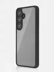 Прозрачный чехол для Samsung Galaxy S24, S24+ пластиковый ROSCO противоударный, силиконовая окантовка