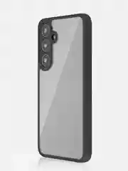Прозрачный чехол для Samsung Galaxy S24, S24+ пластиковый ROSCO противоударный, силиконовая окантовка