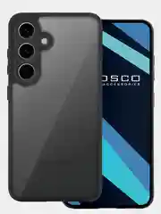 Прозрачный чехол для Samsung Galaxy S24, S24+ пластиковый ROSCO противоударный, силиконовая окантовка