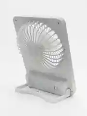 Белый вентилятор настольный,туристический "ZIKO" 3 скорости, LED подсветка, USB зарядка