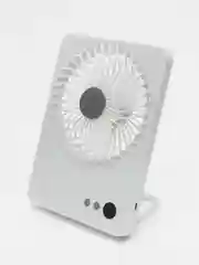 Белый вентилятор настольный,туристический "ZIKO" 3 скорости, LED подсветка, USB зарядка
