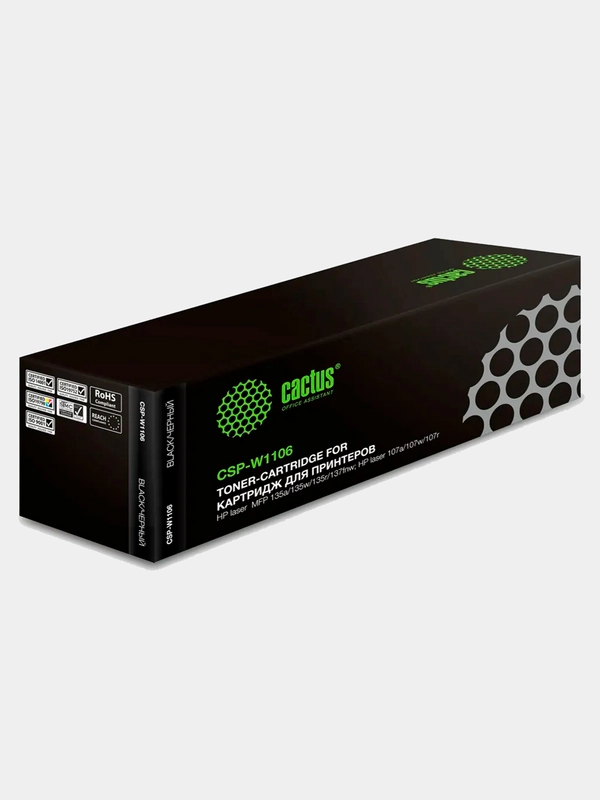 Картридж лазерный Cactus CSP-W1106 черный 1000стр HP Laser 107a/107r/107w/135a MFP/135r