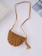 Карамельный сумка через плечо соломенная, сумка кросс-боди соломенная
