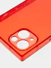 Красный чехол для Apple iPhone 13 силиконовый КАРТОФАН прозрачный прямоугольный с защитой камер