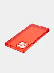 Красный чехол для Apple iPhone 13 силиконовый КАРТОФАН прозрачный прямоугольный с защитой камер