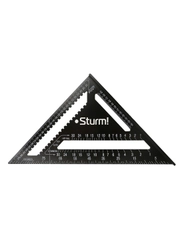 Угольник Sturm 2020-07-300 300мм, алюминиевый сплав, чёрная оксидация, белая шкала