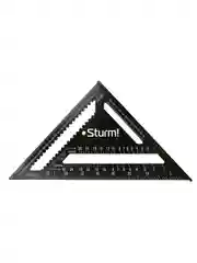 Угольник Sturm 2020-07-300 300мм, алюминиевый сплав, чёрная оксидация, белая шкала