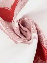 Красный полотенце кухонное "Сердце"