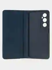 Синий чехол-книжка для Realme C65 (4G) из высококачественной искусственной кожи