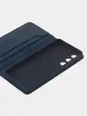 Синий чехол-книжка для Realme C65 (4G) из высококачественной искусственной кожи