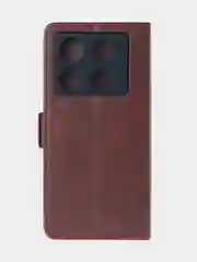 Терракотовый чехол-книжка для Infinix Note 40 Pro (4G) из высококачественной искусственной кожи