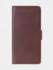 Терракотовый чехол-книжка для Infinix Note 40 Pro (4G) из высококачественной искусственной кожи