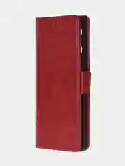 Алый чехол-книжка для Infinix Note 40 Pro (4G) из высококачественной искусственной кожи