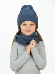 Шапка и снуд, комплект демисезонный, Arctic kids