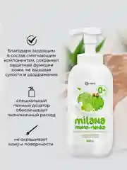Жидкое мыло-пенка GRASS Milana сливочно-фисташковое мороженое, 500 мл, 2 шт