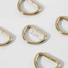 Полукольца для сумок, d = 20 мм, толщина - 3 мм, 10 шт, цвет золотой