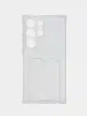 Прозрачный чехол для Samsung Galaxy S24 Ultra / Галакси С24 Ультра прозрачный с карманом для карты