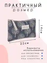 Синий косметичка женская, несессер женский, косметичка органайзер, бьюти кейс для косметики