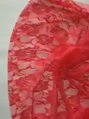 Коралловый меланж гипюр, кружево стрейч. Размер 30 / 140-150 см