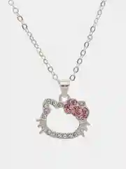 Аметистовый подвеска детская на шею аниме Hello Kitty. Цепочка с подвеской женская. Куроми, Kuromi