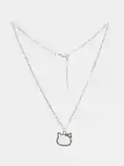 Белый подвеска детская на шею аниме Hello Kitty. Цепочка с подвеской женская. Куроми, Kuromi