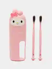Розовый набор зубных щёток с футляром Hello Kitty, My Melody, Kuromi щётка Куроми, Хэллоу Китти