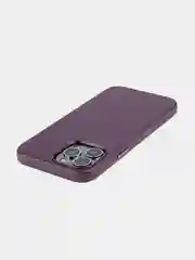 Бордовый чехол MagSafe для iPhone 13 Pro Max кожаный BROSCORP с защитой камер, микрофиброй, экокожа