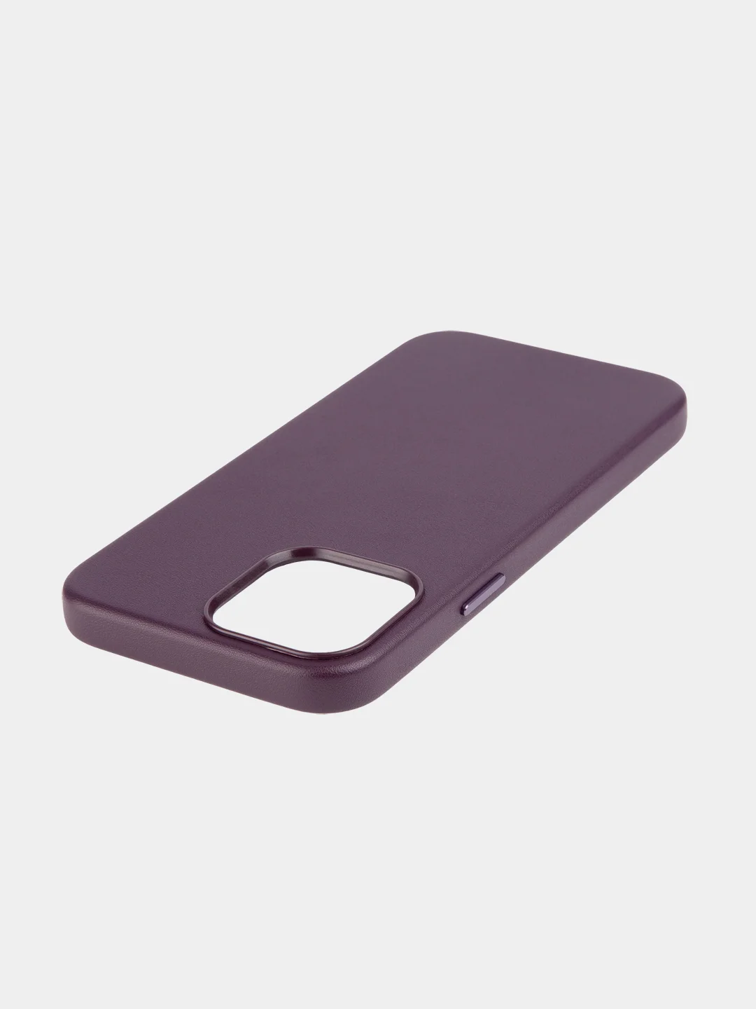 Бордовый чехол MagSafe для iPhone 13 Pro Max кожаный BROSCORP с защитой камер, микрофиброй, экокожа