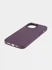 Бордовый чехол MagSafe для iPhone 13 Pro Max кожаный BROSCORP с защитой камер, микрофиброй, экокожа